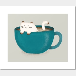 Latte Kitty Posters and Art